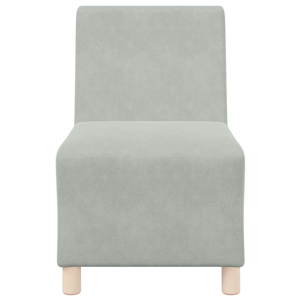vidaXL Μοναδικός Καναπές χωρίς Χερούλια 3 pcs Ανοιχτό γκρι
