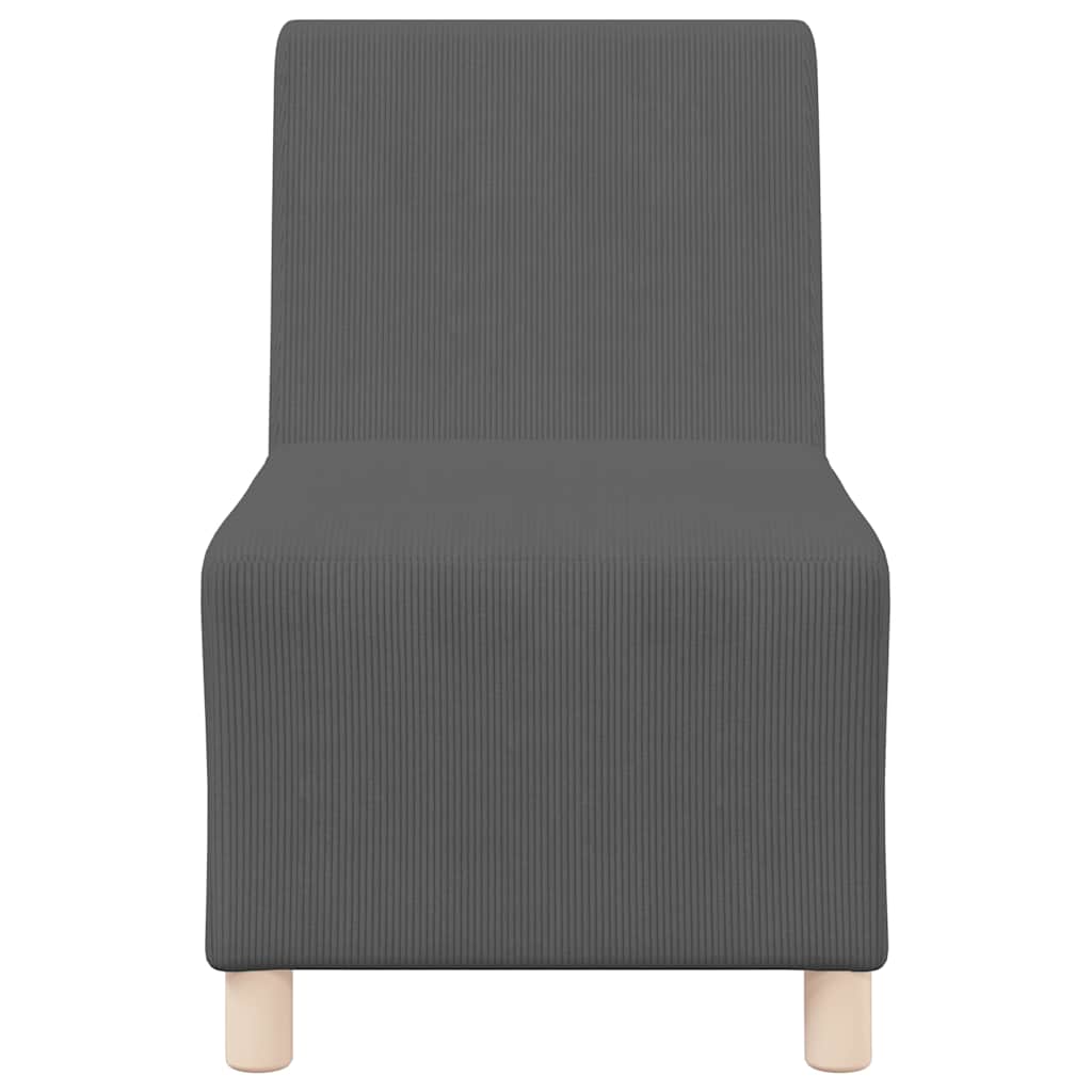vidaXL Μοναδικός Καναπές χωρίς Χερούλια 3 pcs Σκούρο Γκρι