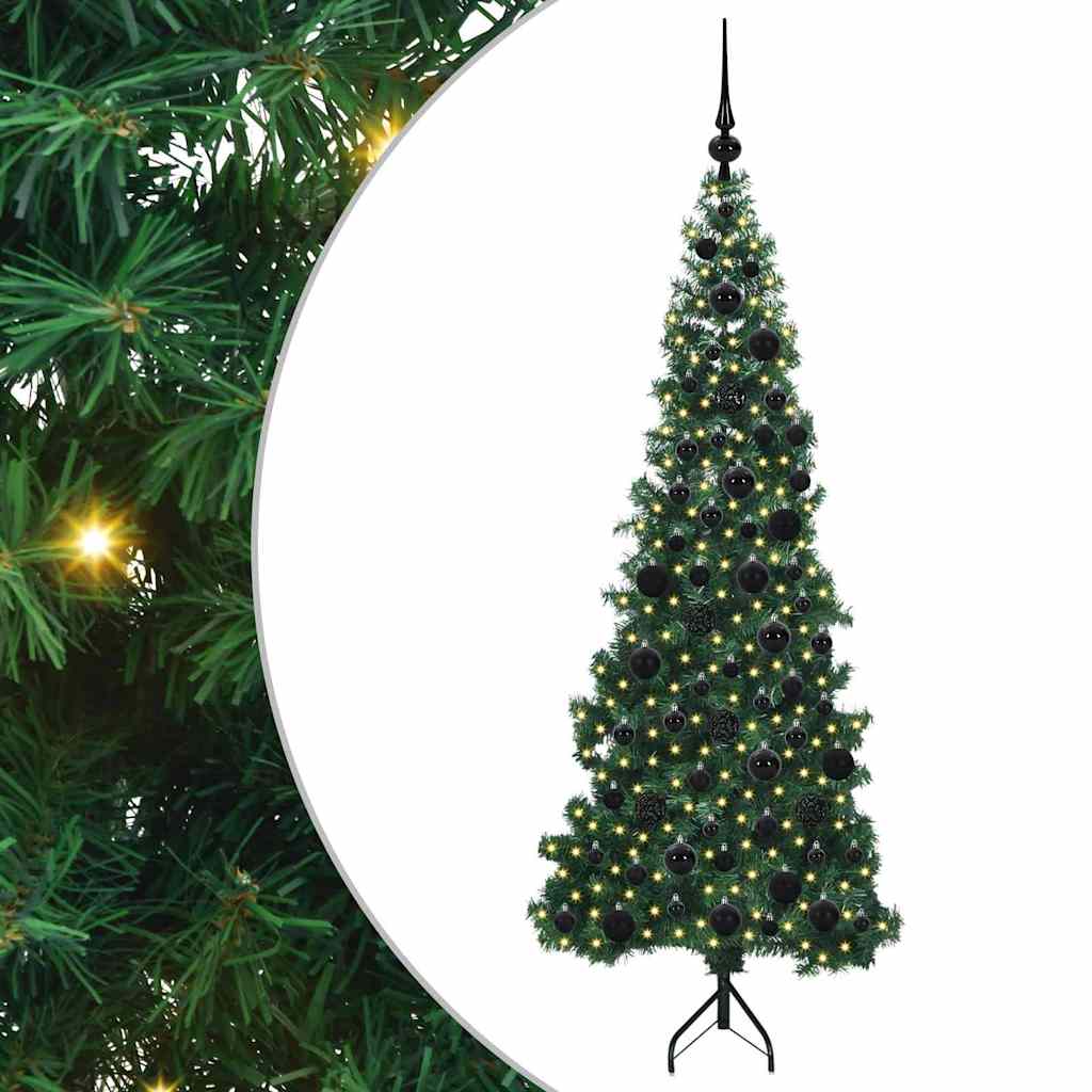 vidaXL Τεχνητό Χριστουγεννιάτικο Δέντρο Γωνίας με βάση Πράσινο 180 cm