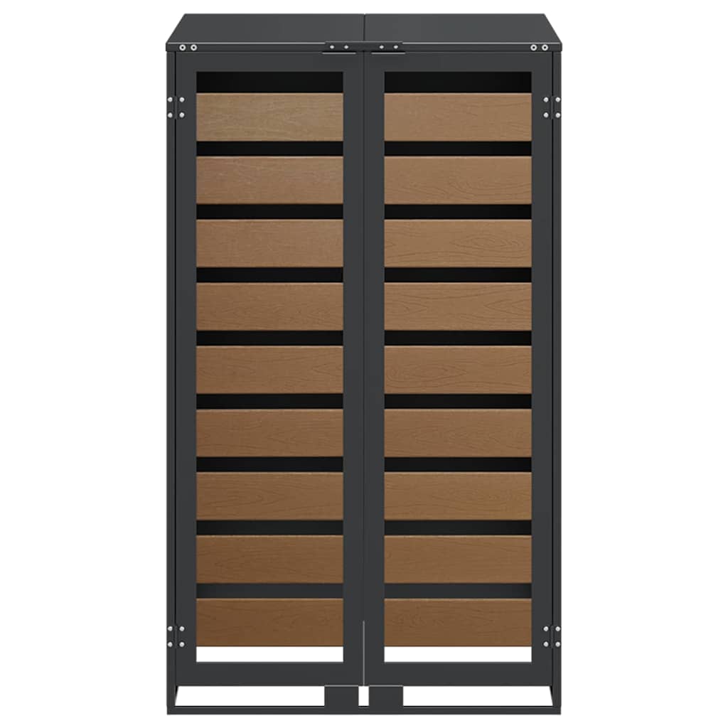 vidaXL Αποθήκευση Κάδου με Καπάκι Αερίου για Κάδο 240L Ανθρακί