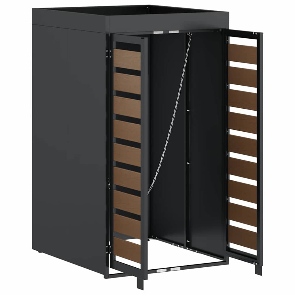 vidaXL Αποθήκευση Κάδου με Στέγη Γλάστρας για Κάδο 240L Ανθρακί