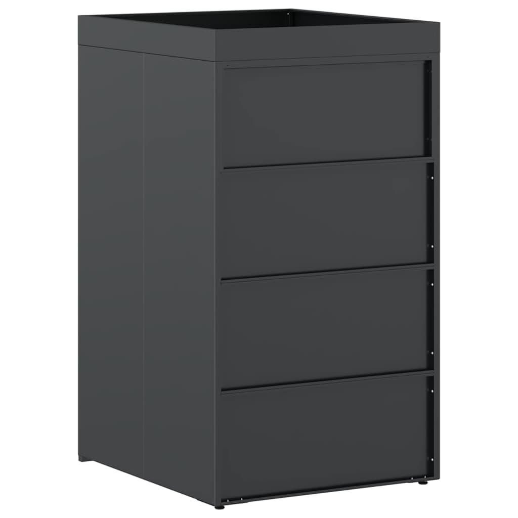 vidaXL Αποθήκευση Κάδου με Στέγη Γλάστρας για Κάδο 240L Ανθρακί