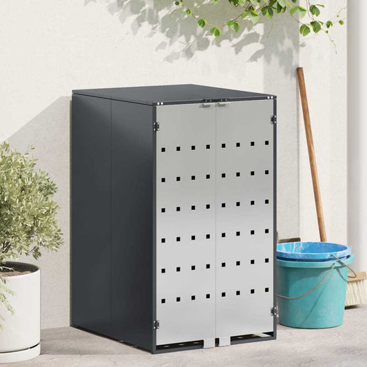 vidaXL Αποθήκευση Κάδου με Καπάκι Αερίου για Κάδο 240L Ανθρακί