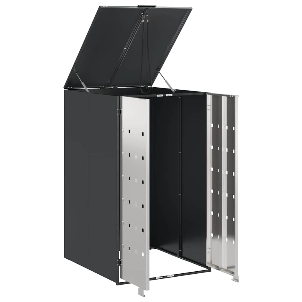 vidaXL Αποθήκευση Κάδου με Καπάκι Αερίου για Κάδο 240L Ανθρακί