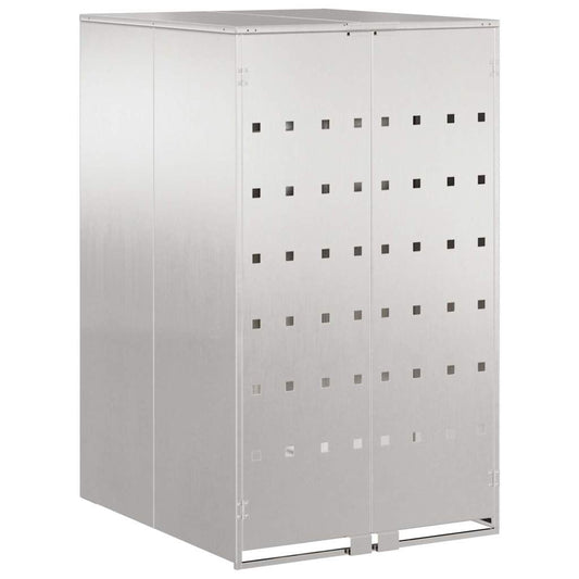 vidaXL Αποθήκευση Κάδου με Καπάκι Αερίου για Κάδο 240L Ασημί