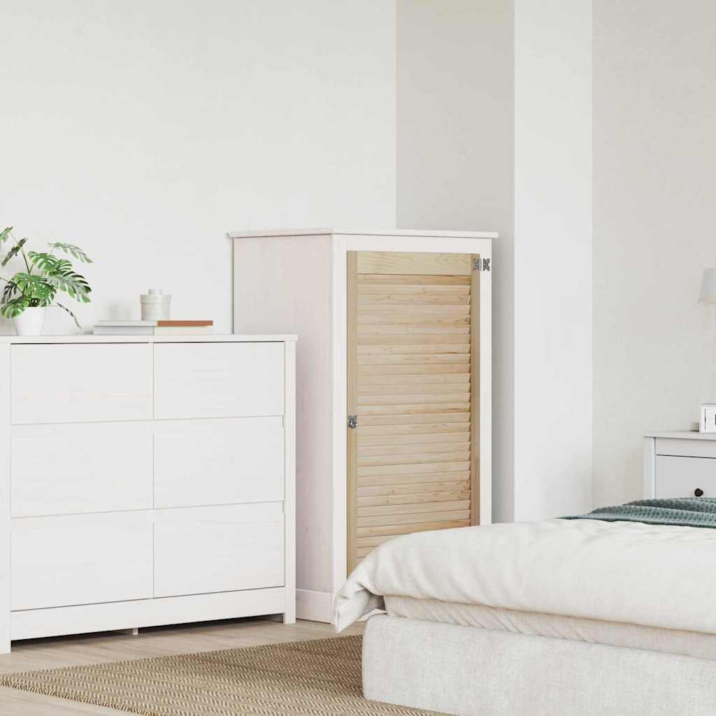 vidaXL Πόρτα Ντουλάπας Φυσικό 140.5 x 2 x 59.5 εκ Στερεά ξυλεία πεύκου