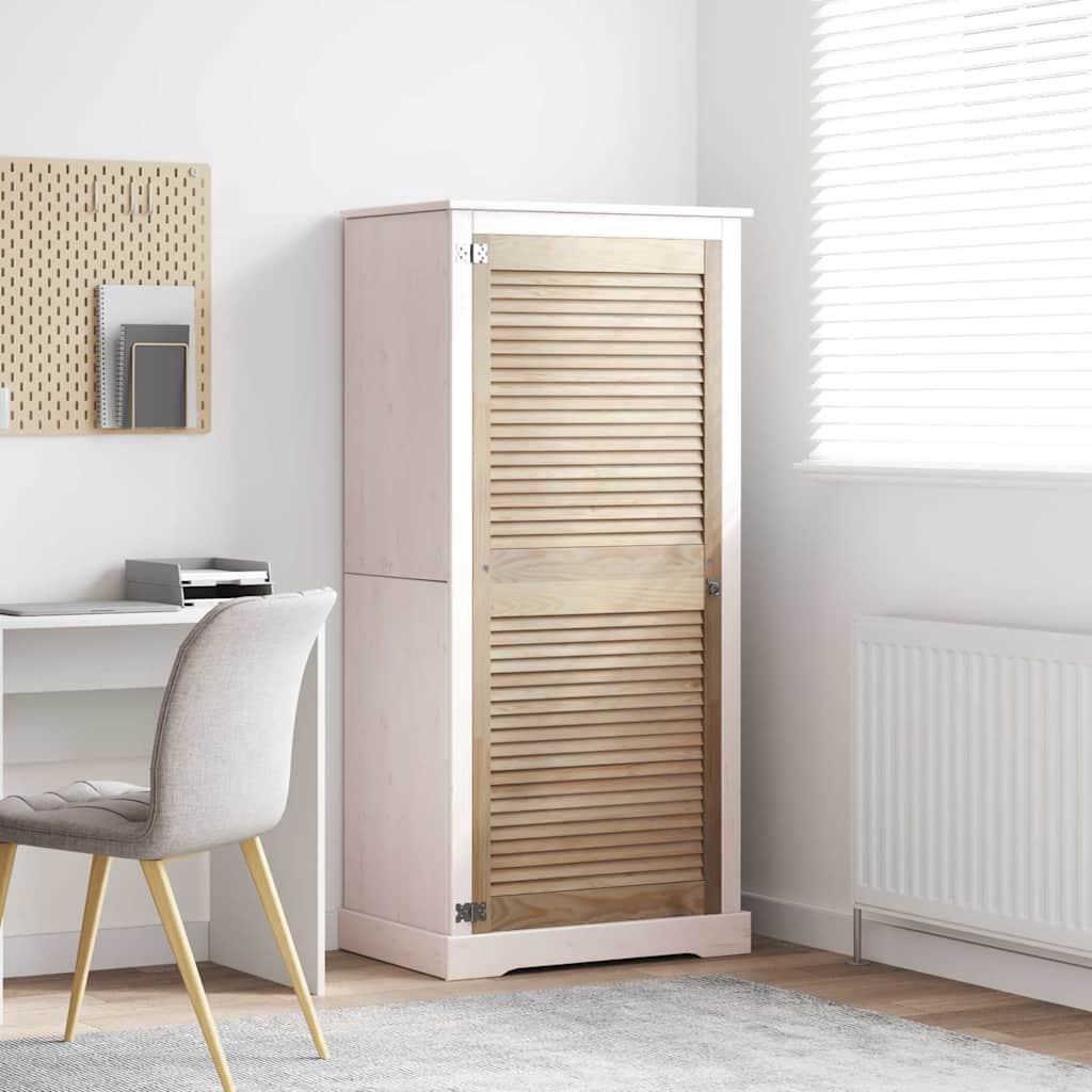 vidaXL Πόρτα Ντουλάπας Φυσικό 140.5 x 2 x 59.5 εκ Στερεά ξυλεία πεύκου