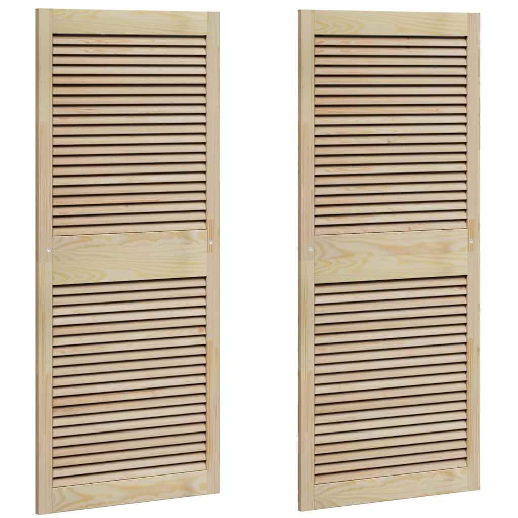 vidaXL Πόρτα Ντουλάπας με πόρτα 2 pcs Φυσικό 140.5 x 2 x 59.5 εκ