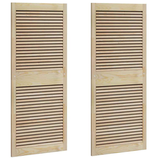 vidaXL Πόρτα Ντουλάπας με πόρτα 2 pcs Φυσικό 140.5 x 2 x 59.5 εκ