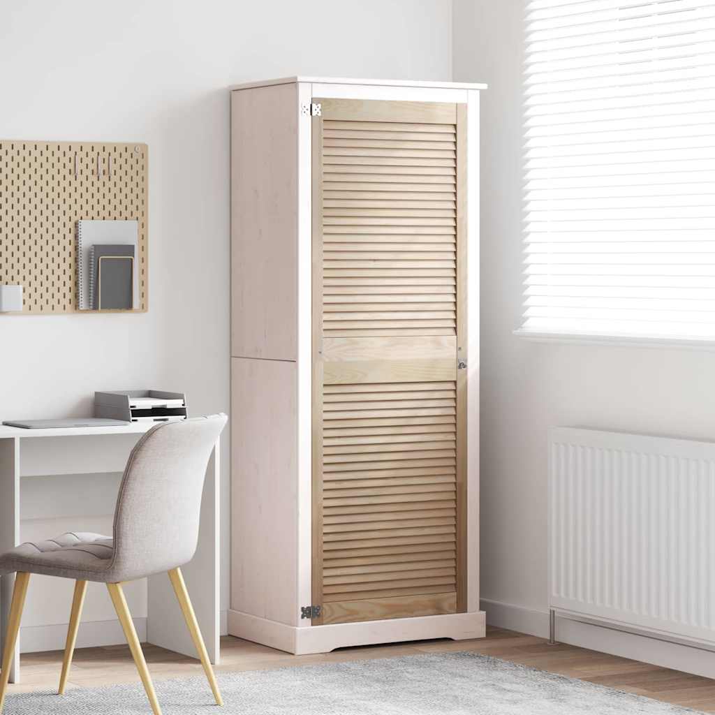 vidaXL Πόρτα Ντουλάπας Φυσικό 140.5 x 2.1 x 49.5 cm Μασίφ ξύλο πεύκου