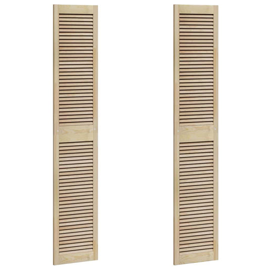 vidaXL Πόρτα Ντουλάπας με πόρτα 2 pcs Φυσικό 140.5 x 2 x 59.5 εκ