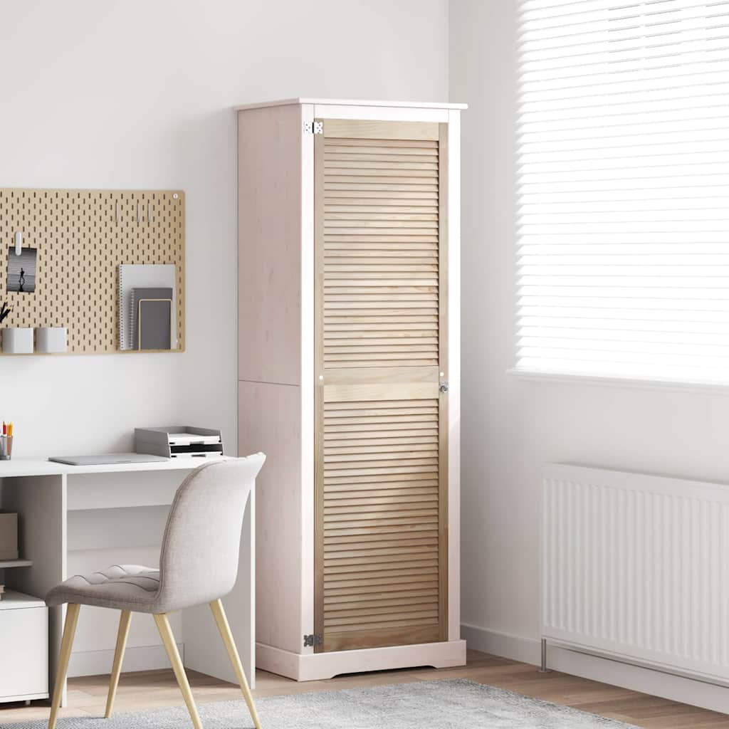 vidaXL Πόρτα Ντουλάπας Φυσικό 140.5 x 2.1 x 49.5 cm Μασίφ ξύλο πεύκου