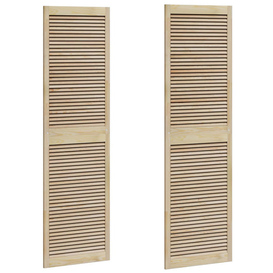 vidaXL Πόρτα Ντουλάπας με πόρτα 2 pcs Φυσικό 140.5 x 2 x 59.5 εκ