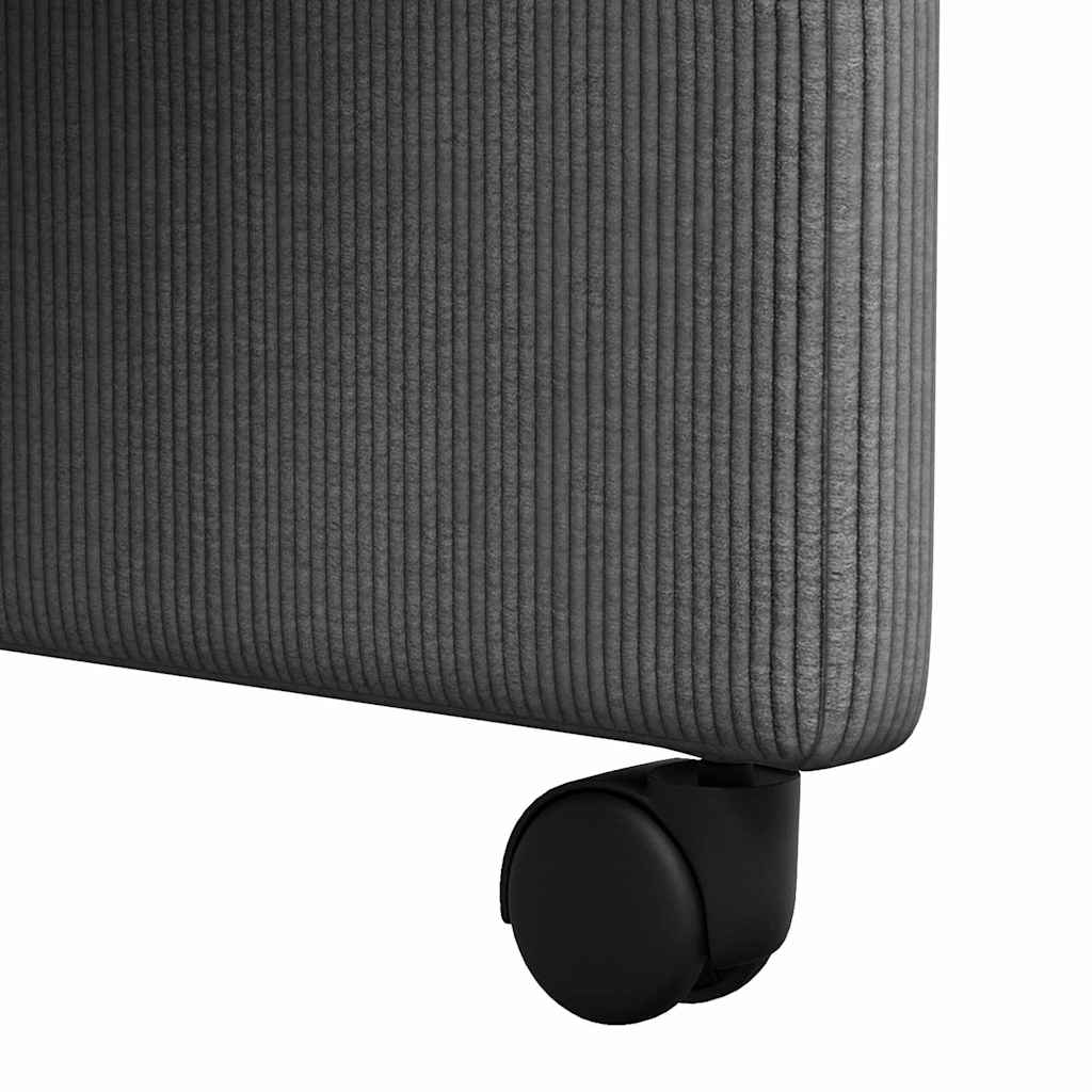 vidaXL Καρέκλες Φαγητού με Ρόδες 2 pcs Σκούρο γκρι 57 x 66 x 94 εκ