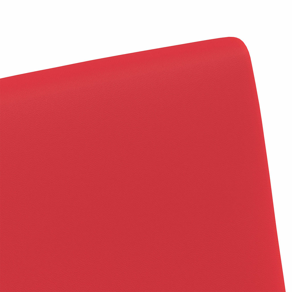 vidaXL Καρέκλες Φαγητού με Ρόδες 2 pcs Κόκκινο 57 x 66 x 94 εκ