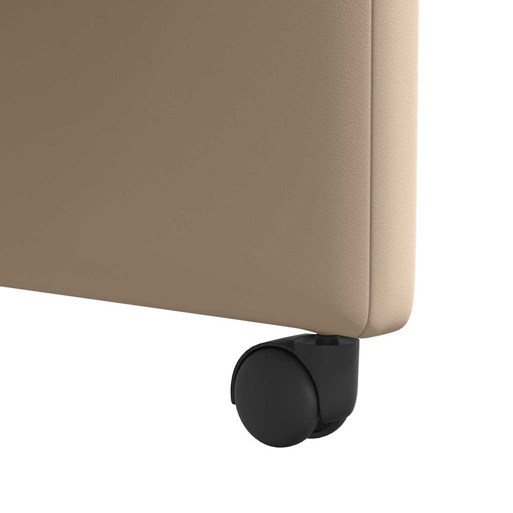 vidaXL Καρέκλες Φαγητού με Ρόδες 2 pcs Καπουτσίνο 57 x 66 x 94 εκ