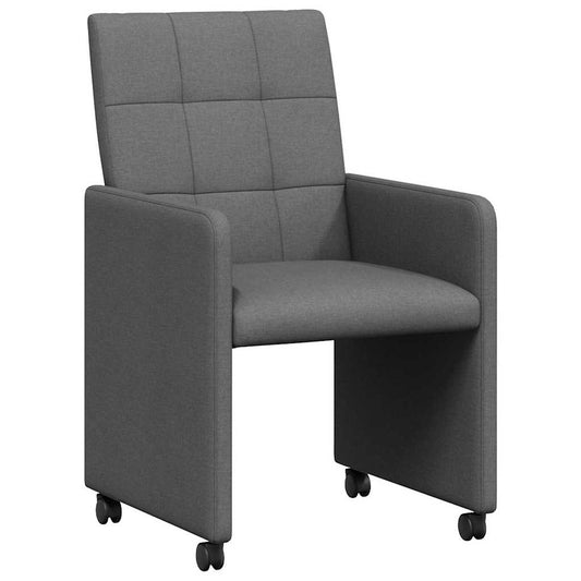 vidaXL Καρέκλες Φαγητού με Ρόδες 2 pcs Σκούρο γκρι 58 x 65 x 94 εκ