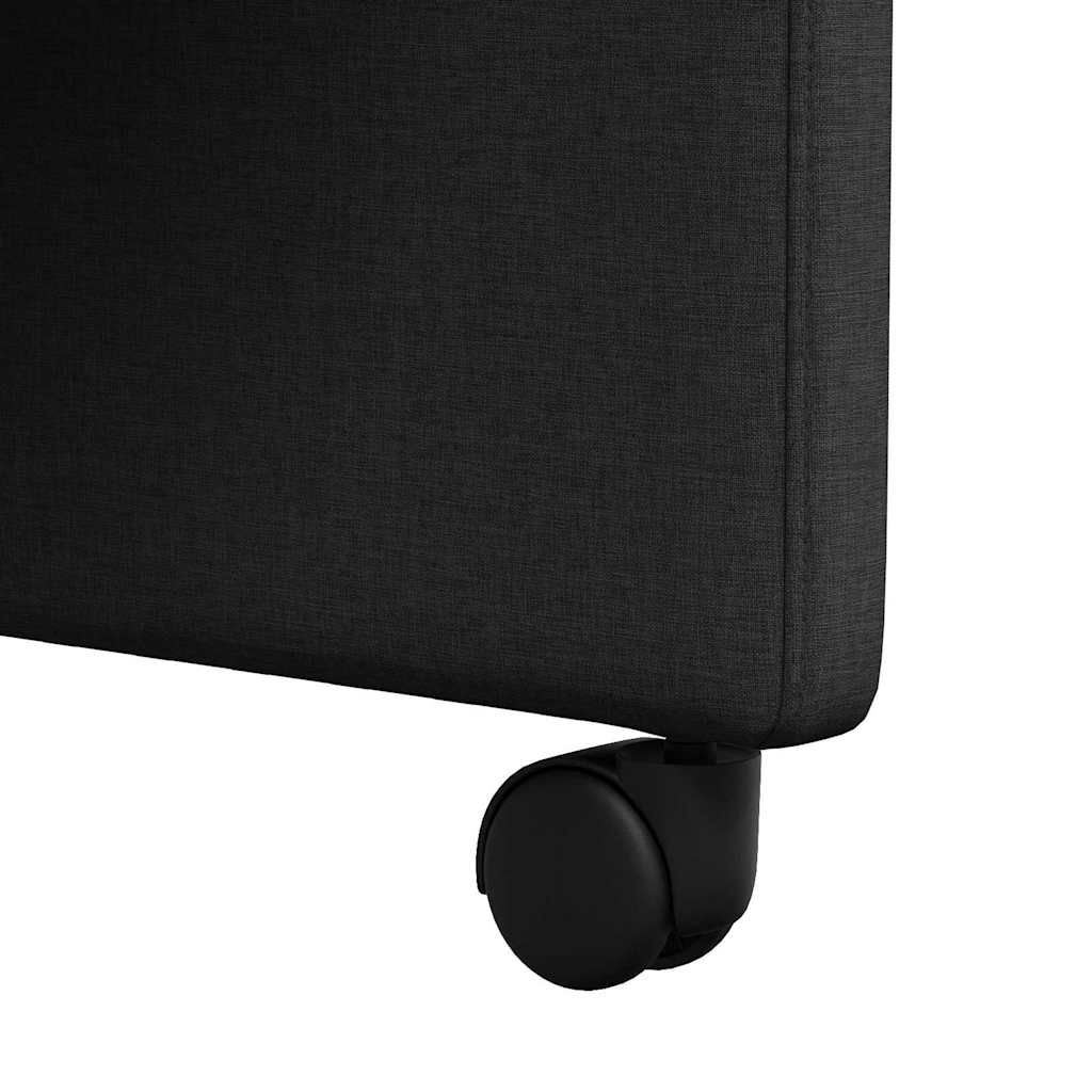 vidaXL Καρέκλες Φαγητού με Ρόδες 2 pcs Μαύρο 58 x 65 x 94 εκ ύφασμα