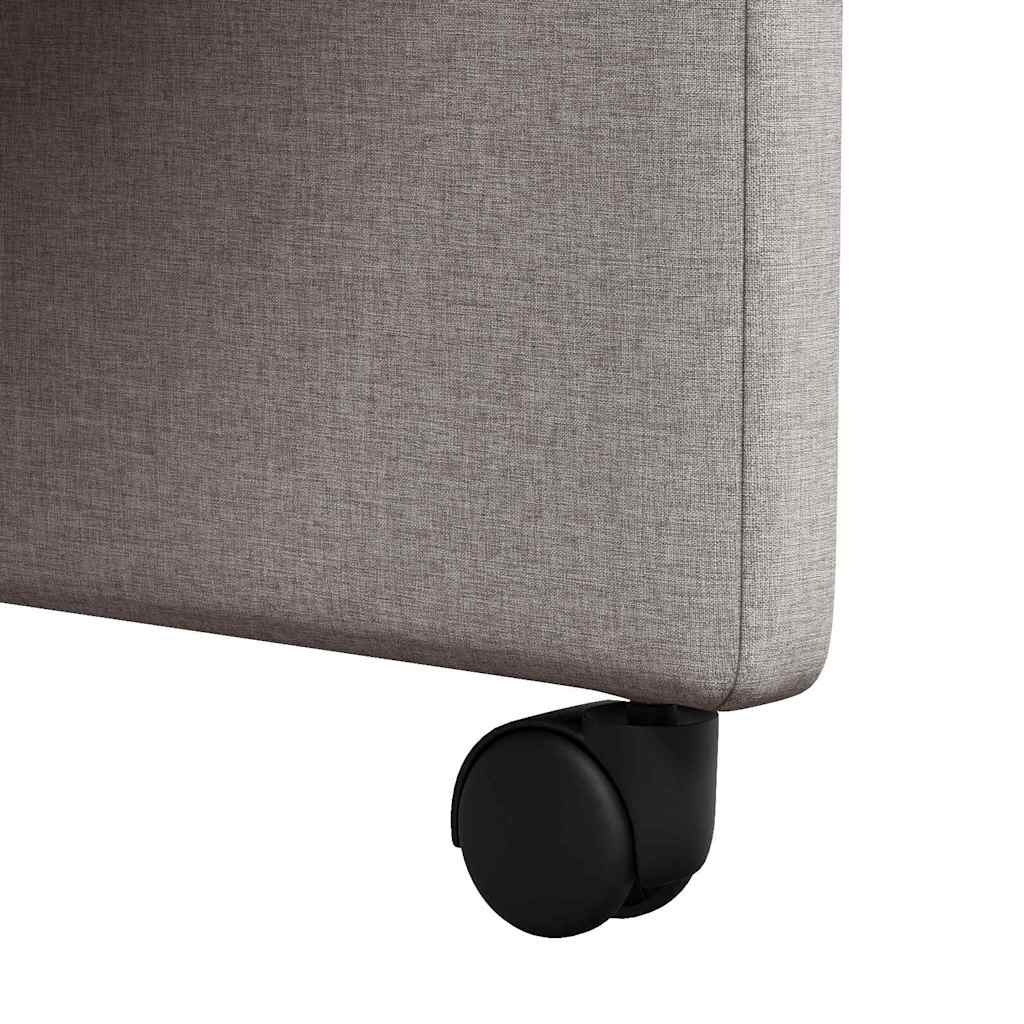 vidaXL Καρέκλες Φαγητού με Ρόδες 2 pcs Taupe 58 x 65 x 94 εκ ύφασμα