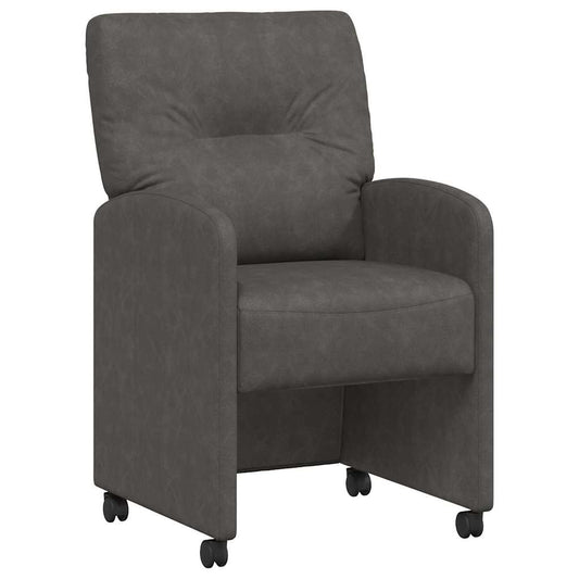 vidaXL Καρέκλες Φαγητού με Ρόδες 2 pcs Μαύρο 57 x 67 x 95 εκ