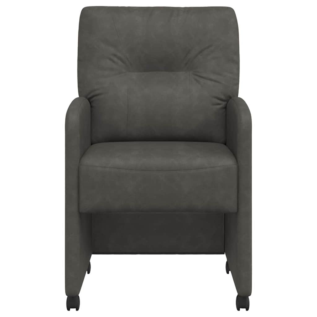 vidaXL Καρέκλες Φαγητού με Ρόδες 2 pcs Μαύρο 57 x 67 x 95 εκ