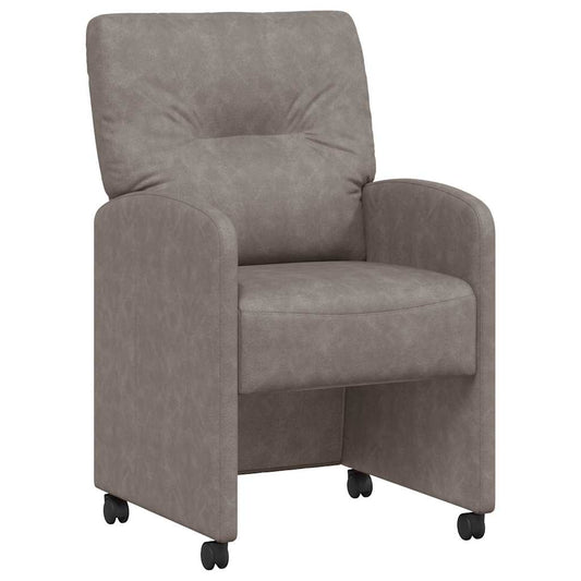 vidaXL Καρέκλες Φαγητού με Ρόδες με τροχούς 2 pcs Γκρι 57 x 67 x 95 εκ