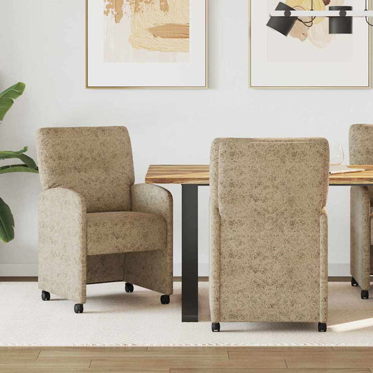 vidaXL Καρέκλες Φαγητού με Ρόδες 2 pcs Ανοιχτό γκρι 57 x 67 x 95 εκ