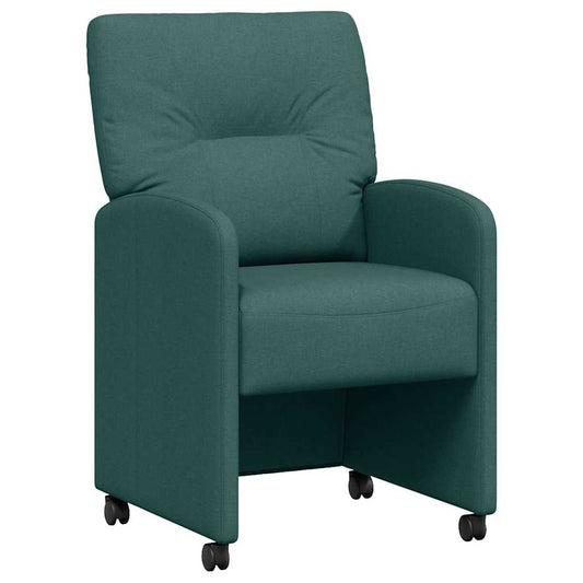 vidaXL Καρέκλες Φαγητού με Ρόδες 2 pcs Σκούρο πράσινο 57 x 67 x 95 εκ