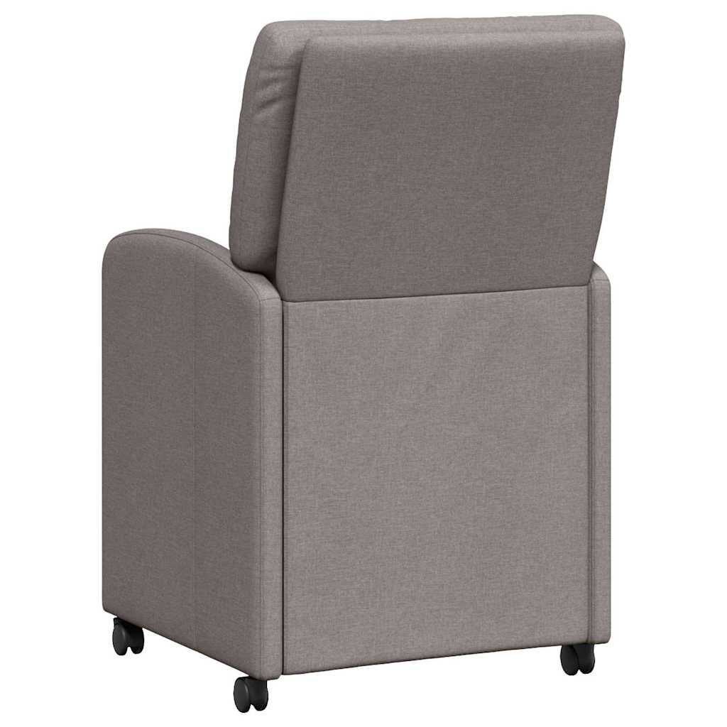 vidaXL Καρέκλες Φαγητού με Ρόδες 2 pcs Taupe 57 x 67 x 95 εκ ύφασμα
