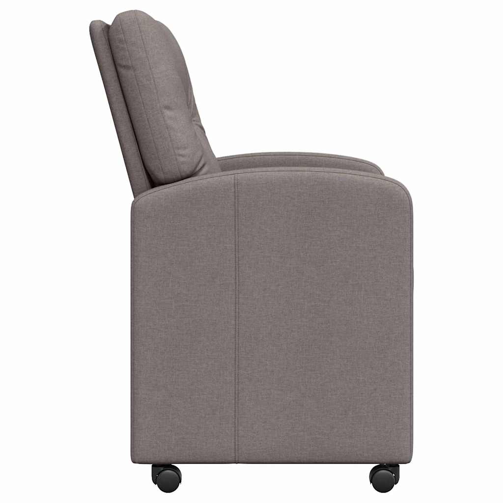 vidaXL Καρέκλες Φαγητού με Ρόδες 2 pcs Taupe 57 x 67 x 95 εκ ύφασμα