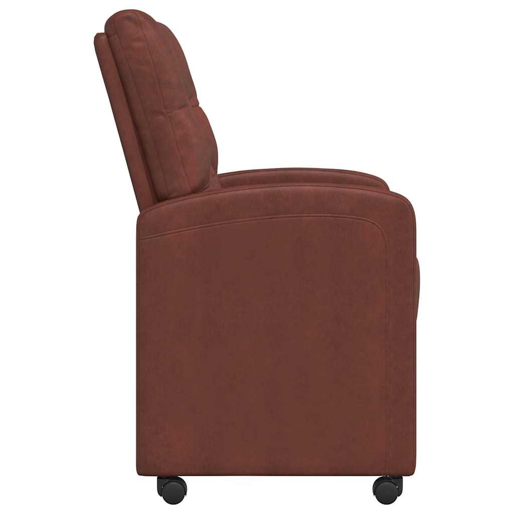 vidaXL Καρέκλες Φαγητού με Ρόδες 2 pcs Λαμπερό καφέ 58 x 67 x 97 εκ