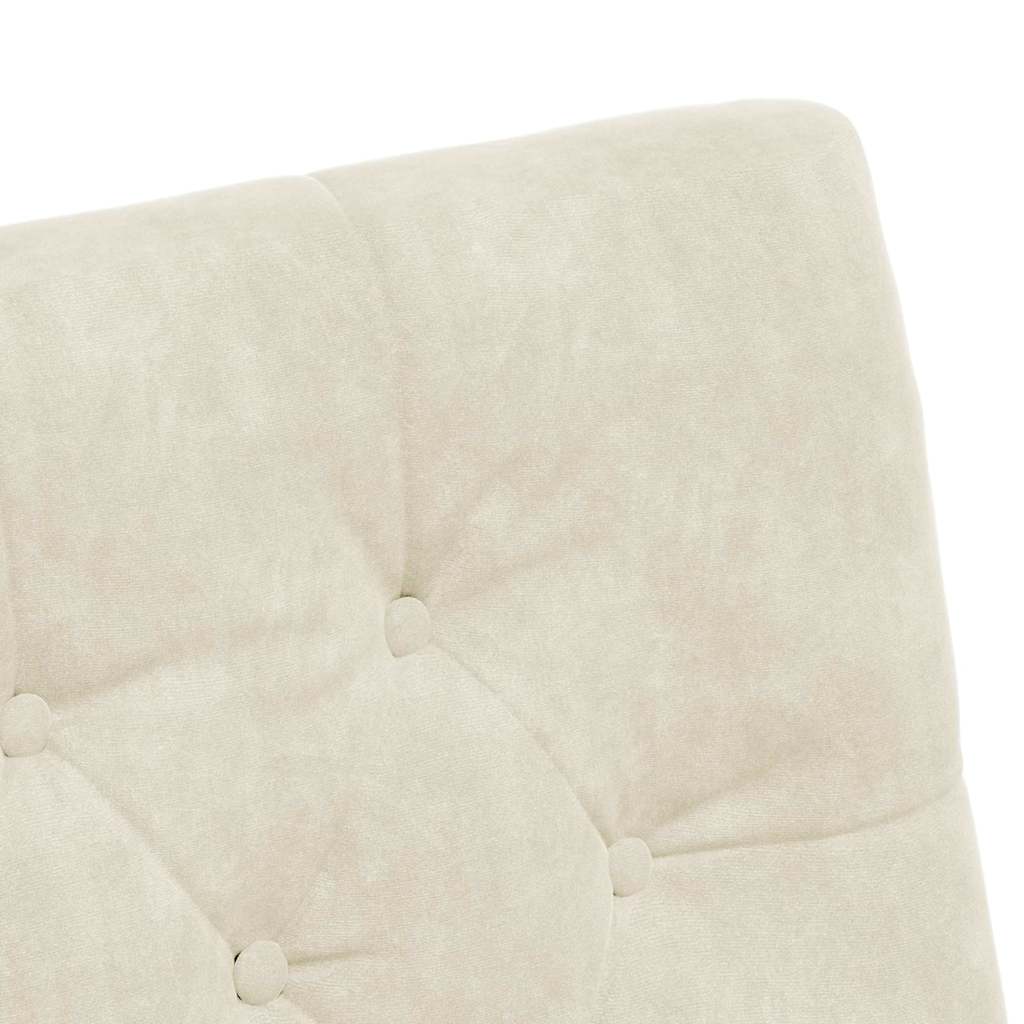 vidaXL Καρέκλες Φαγητού με Ρόδες 2 pcs Κρεμ 58 x 67 x 97 εκ Βελούδο