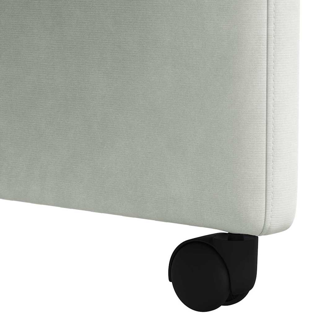 vidaXL Καρέκλες Φαγητού με Ρόδες 2 pcs Ανοιχτό γκρι 58 x 65 x 98 εκ.