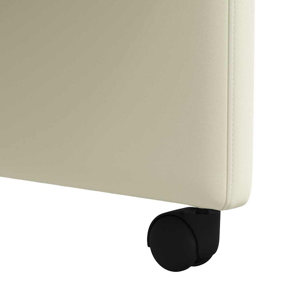 vidaXL Καρέκλες Φαγητού με Ρόδες 2 pcs Κρεμ 58 x 65 x 98 εκ.