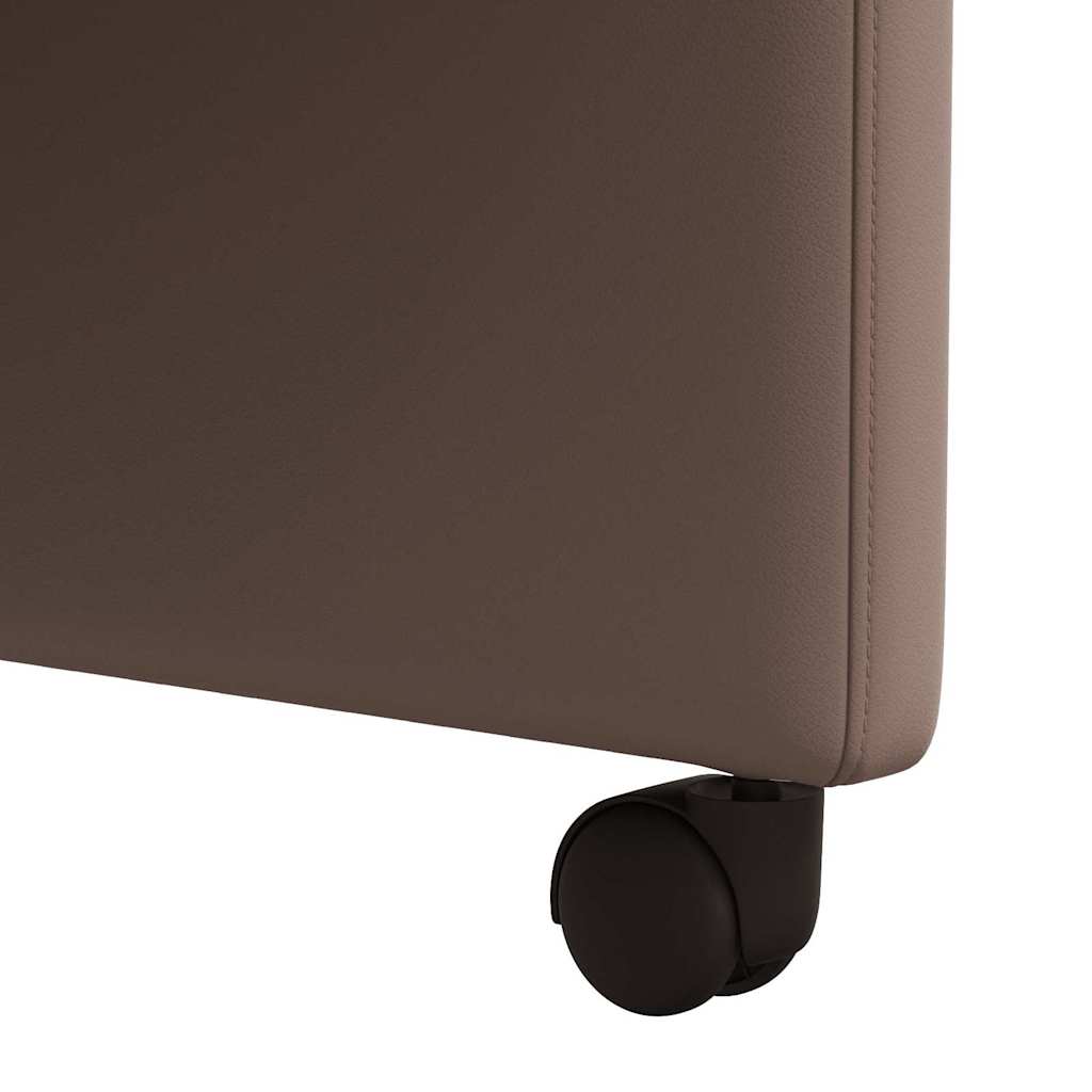 vidaXL Καρέκλες Φαγητού με Ρόδες 2 pcs Καφέ 58 x 65 x 98 εκ.