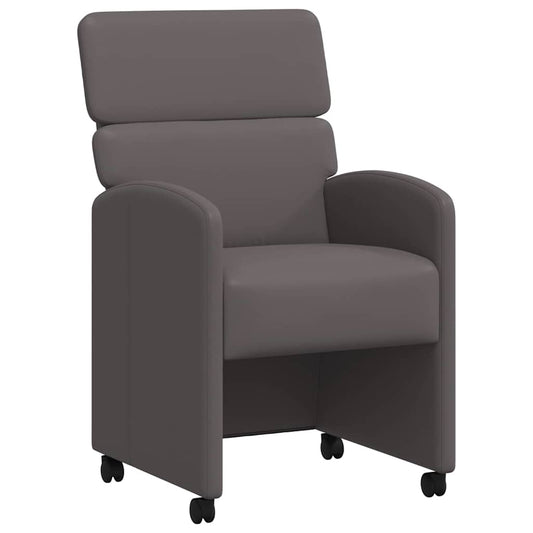 vidaXL Καρέκλες Φαγητού με Ρόδες 2 pcs Γκρι 58 x 65 x 98 εκ.