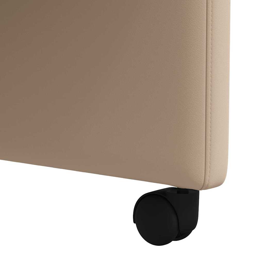 vidaXL Καρέκλες Φαγητού με Ρόδες 2 pcs Καπουτσίνο 58 x 65 x 98 εκ.