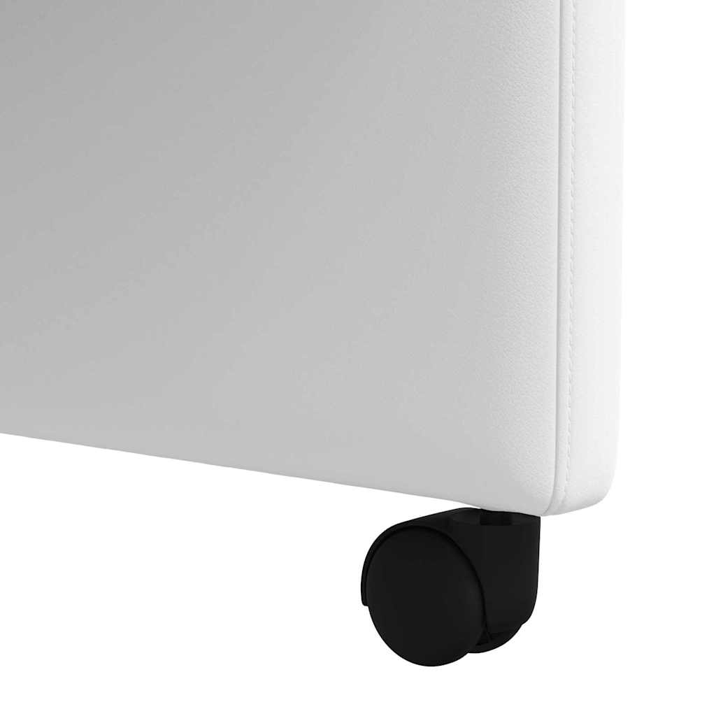 vidaXL Καρέκλες Φαγητού με Ρόδες 2 pcs Λευκό 58 x 65 x 98 εκ.