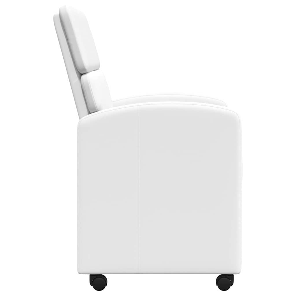 vidaXL Καρέκλες Φαγητού με Ρόδες 2 pcs Λευκό 58 x 65 x 98 εκ.