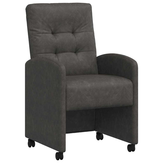 vidaXL Καρέκλες Φαγητού με Ρόδες 2 pcs Μαύρο 58 x 67 x 97 εκ