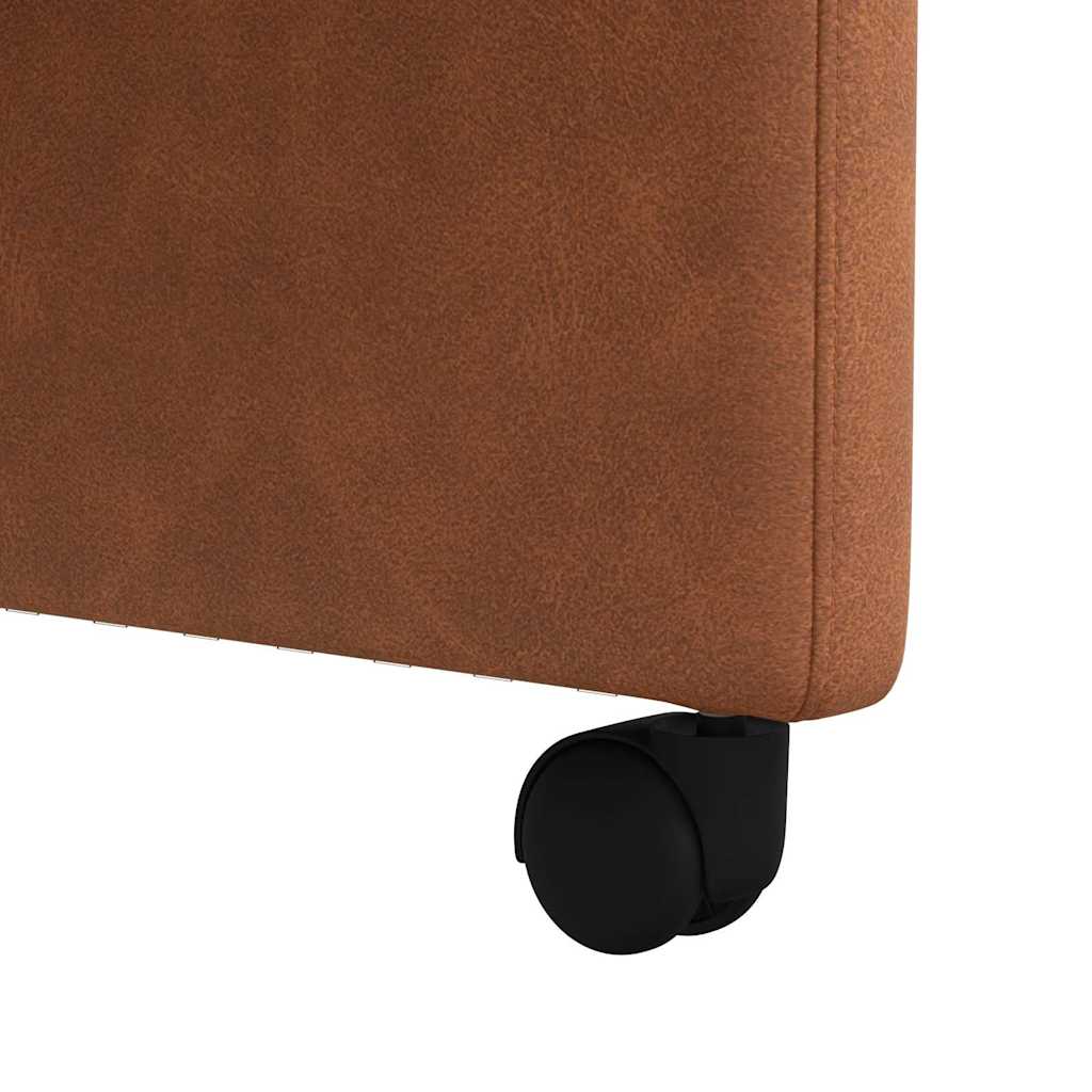 vidaXL Καρέκλες Φαγητού με Ρόδες με τροχούς 2 pcs Καφέ 57 x 67 x 98 εκ