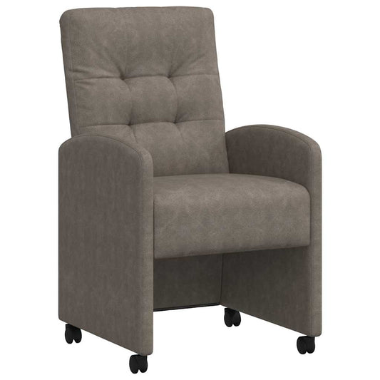 vidaXL Καρέκλες Φαγητού με Ρόδες με τροχούς 2 pcs Γκρι 57 x 67 x 98 εκ