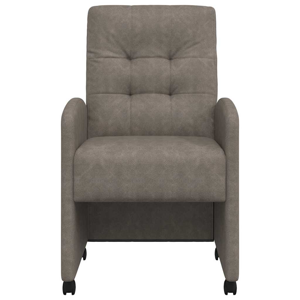 vidaXL Καρέκλες Φαγητού με Ρόδες με τροχούς 2 pcs Γκρι 57 x 67 x 98 εκ