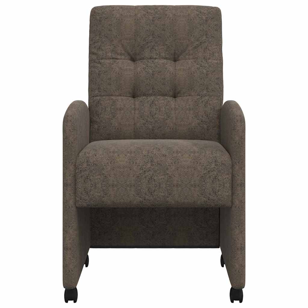 vidaXL Καρέκλες Φαγητού με Ρόδες 2 pcs Σκούρο γκρι 57 x 67 x 98 εκ