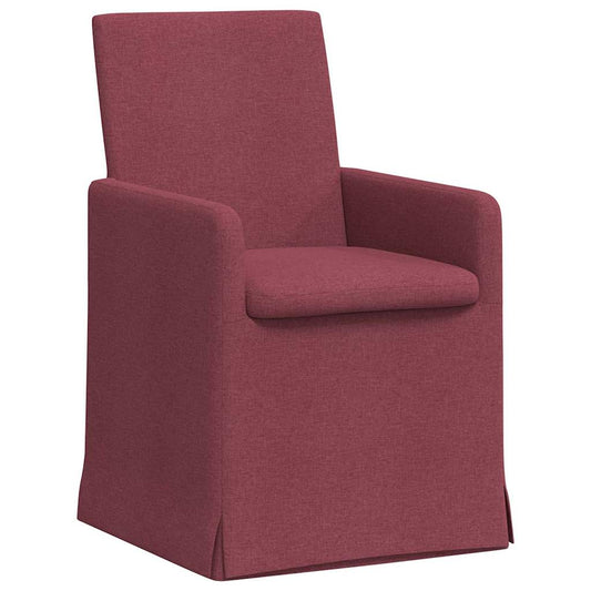 vidaXL Καρέκλες φαγητού 2 pcs Μπορντό 57 x 67 x 95 εκ ύφασμα