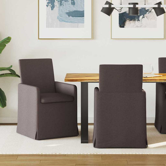 vidaXL Καρέκλες φαγητού 2 pcs Σκούρο καφέ Σκούρο καφέ 57 x 67 x 95 εκ