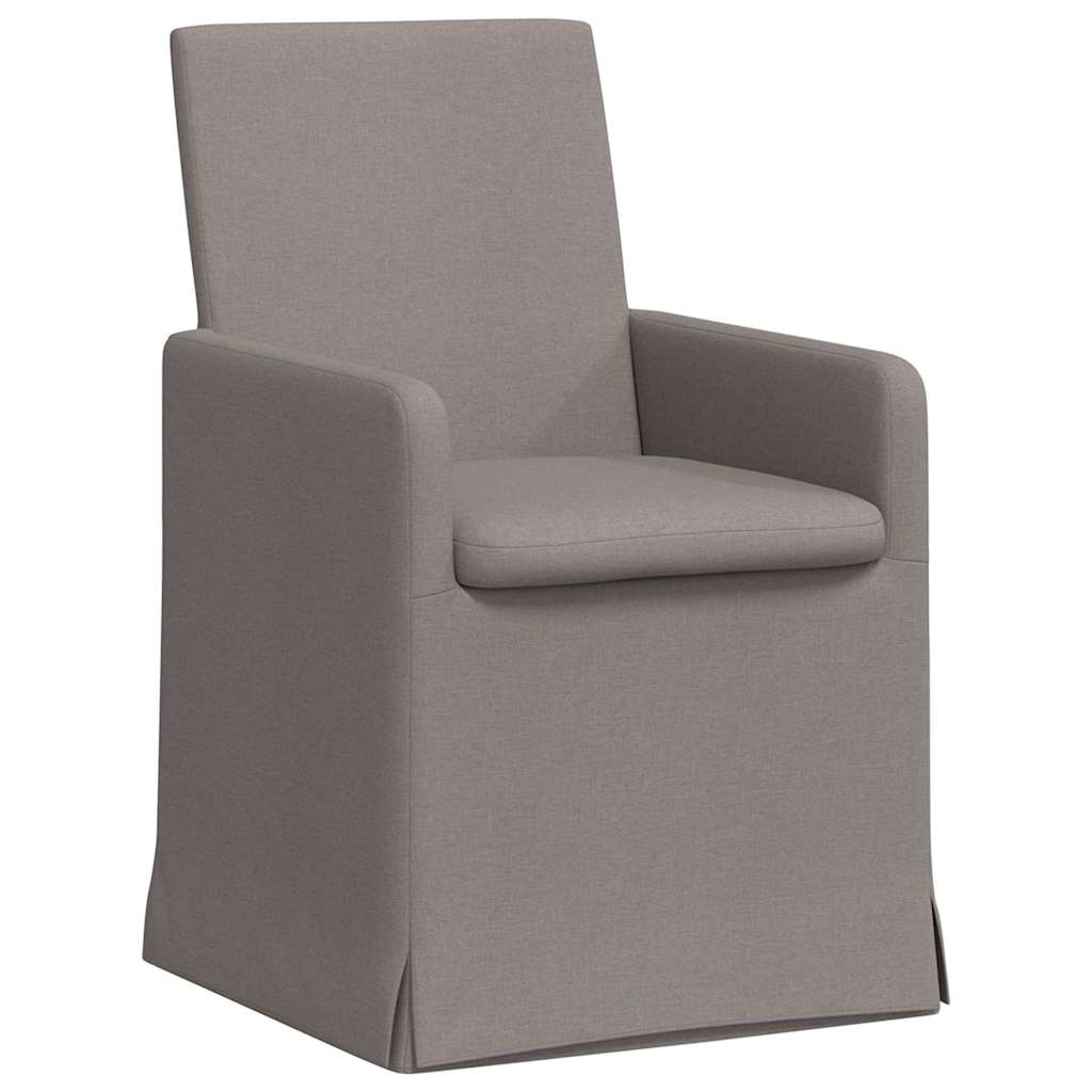 vidaXL Καρέκλες φαγητού 2 pcs Taupe 57 x 67 x 95 εκ ύφασμα