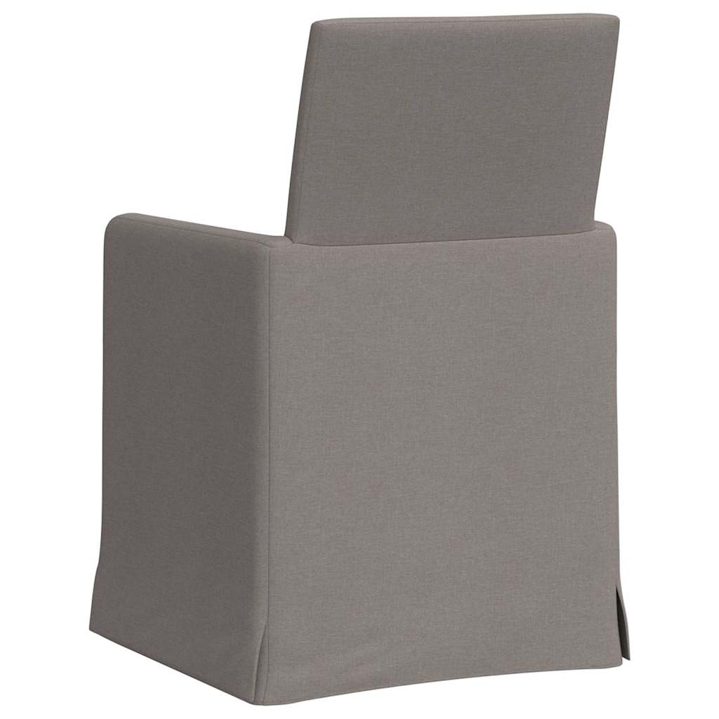 vidaXL Καρέκλες φαγητού 2 pcs Taupe 57 x 67 x 95 εκ ύφασμα