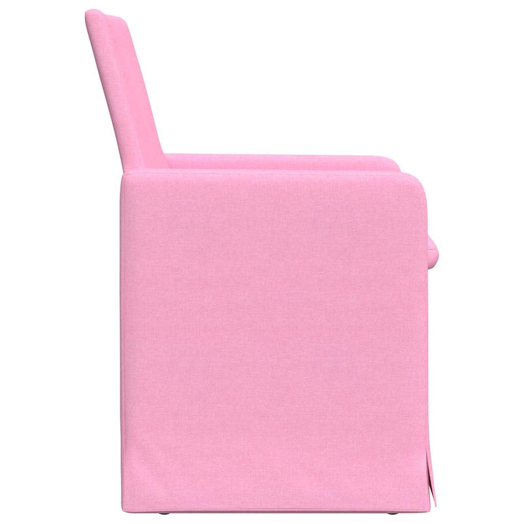 vidaXL Καρέκλες φαγητού 2 pcs Ροζ 57 x 67 x 95 εκ ύφασμα