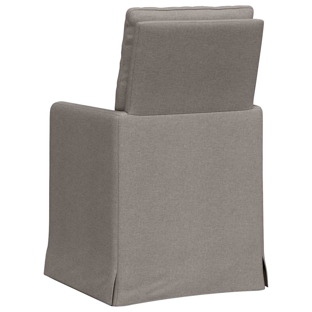vidaXL Καρέκλες φαγητού 2 pcs Taupe 57 x 67 x 98 εκ ύφασμα
